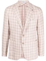 Tagliatore blazer boutonné à carreaux - Rose