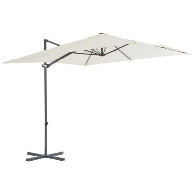 vidaXL Zweefparasol met stalen paal 250x250 cm zandkleurig vidaXL Zweefparasol met stalen paal 250x250 cm zandkleurig