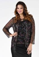 Yoek Twinset met pailletten | Multi | Maat 42