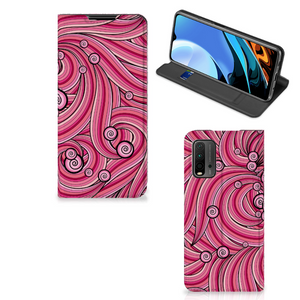 Xiaomi Poco M3 | Redmi 9T Bookcase Swirl Pink