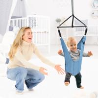 Deurspringer voor Baby's van 6-12 Maanden Hangend Springzitje met Verstelbare Ketting 29-93 cm Maximale Belasting 12KG Blauw