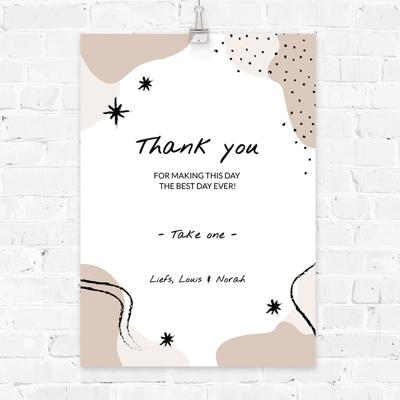 Poster bedankjes Cosmic Love Poster bedankjes Cosmic Love