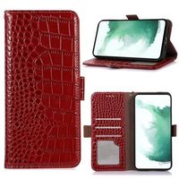 Crocodile Series Nokia G400 Wallet Leren Hoesje met RFID - Rood