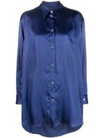 MM6 Maison Margiela chemise oversize à détails de découpes - Bleu