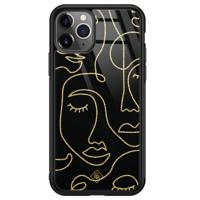 iPhone 11 Pro Max glazen hardcase - Abstract faces