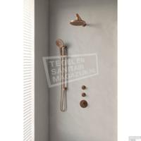 Thermostatisch Inbouwdoucheset Brauer Copper 20cm Hoofddouche Wandarm 3 Standen Handdouche op Glijstang Koper