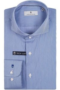 Thomas Maine Tailored Fit Overhemd blauw, Gestreept