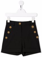 Balmain Kids short ajusté à boutons décoratifs - Noir