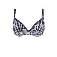 Freya beugel bikinitop Gemini Palm met all over print zwart/wit