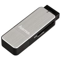 Hama 123900 geheugenkaartlezer USB 3.2 Gen 1 (3.1 Gen 1) Zwart, Zilver - thumbnail