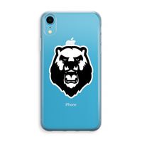 Angry Bear (white): iPhone XR Transparant Hoesje