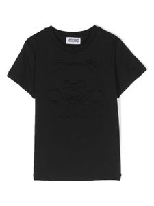 Moschino Kids t-shirt en coton à logo embossé - Noir