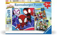 Spidey and His Amazing Friends Children's Jigsaw Puzzle (3 x 49 pieces) - thumbnail