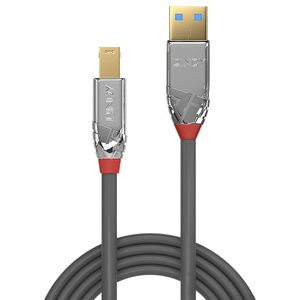 Lindy 36660 USB-kabel 0,5 m USB 3.2 Gen 1 (3.1 Gen 1) USB A USB B Chroom, Grijs