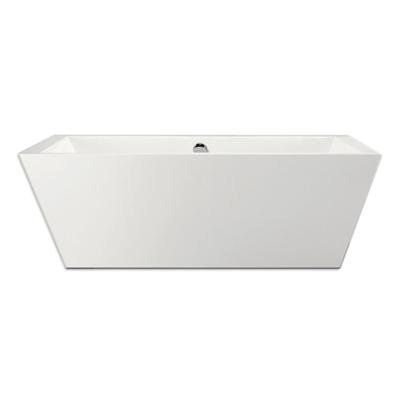 Ligbad Vrijstaand Xenz Donna Rechthoek 1-2 Persoons Duobad 80x180x60cm Acryl Hoogglans Wit met Poten en Afvoer