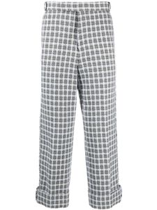 Thom Browne pantalon de costume à carreaux - Gris