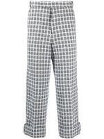 Thom Browne pantalon de costume à carreaux - Gris - thumbnail