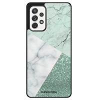 Samsung Galaxy A72 hoesje - Minty marmer collage