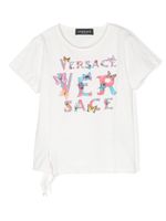 Versace Kids t-shirt en coton à logo imprimé - Blanc - thumbnail