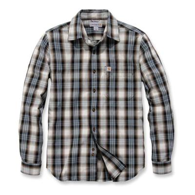 Carhartt Essential Collar Steel Blue Plaid Overhemd Heren Size : S Carhartt Essential Collar Steel Blue Plaid Overhemd Heren Size : S