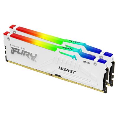 Kingston CL30 FURY Beast RGB EXPO Werkgeheugenset voor PC DDR5 64 GB 2 x 32 GB Non-ECC 288-pins DIMM CL30 KF560C30BWEAK2-64