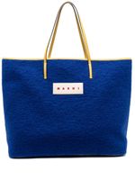 Marni sac cabas réversible à design feutré - Bleu