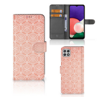 Samsung Galaxy A22 5G Telefoon Hoesje Pattern Orange - thumbnail