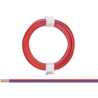 Donau Elektronik 114-02 Draad 2 x 0.08 mm² Rood-blauw 5 m