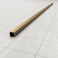 Stabilisatiestang Slim Los 120cm Vierkant Geborsteld Goud