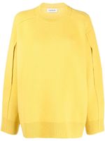 Lanvin pull à détail de cape - Jaune