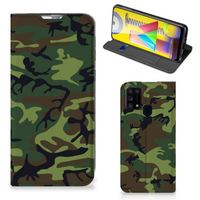 Samsung Galaxy M31 Hoesje met Magneet Army Dark