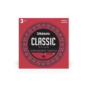 D&apos;Addario EJ27N-3D Student Nylon Normal Tension snaren voor klassieke gitaar (3 sets)