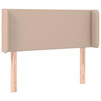 vidaXL Hoofdbord LED 93x16x78/88 cm kunstleer cappuccinokleurig, hoofdeinde, houten hoofdeinde, bedonderdeel, houten hoofdbord, slaapkamermeubel