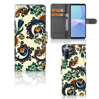 Wallet Case Sony Xperia 10 III Barok Flower - thumbnail