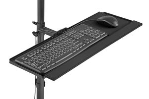 Digitus DA-90374 PC/monitor-trolley 1-voudig 43,2 cm (17) - 81,3 cm (32) Zwart In hoogte verstelbaar, Toetsenbordhouder, Kantelbaar, Roteerbaar, Zwenkbaar