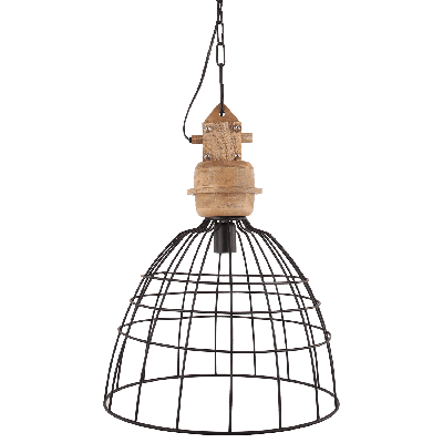 Hanglamp Karlstad Scandinavisch 42 cm 1 Lichts Mat Zwart