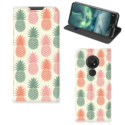 Nokia 6.2 | 7.2 Flip Style Cover Ananas Nokia 6.2 | 7.2 Flip Style Cover Ananas