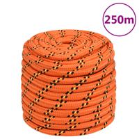 VidaXL Boottouw 16 mm 250 m polypropyleen oranje