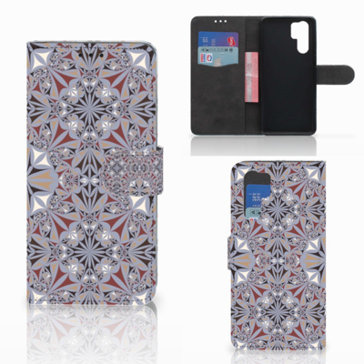 Huawei P30 Pro Bookcase Flower Tiles Huawei P30 Pro Bookcase Flower Tiles