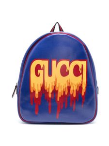 Gucci Kids sac à dos à logo imprimé - Bleu