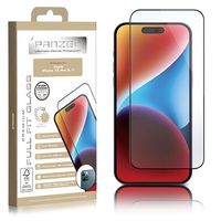 iPhone 15 Pro Panzer Premium Full-Fit Glazen Screenprotector - Zwart - thumbnail