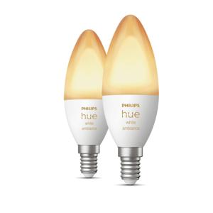 Philips Lighting Hue LED-lamp (uitbreiding) 871951435673300 Energielabel: G (A - G) Hue White Amb. Doppelpack E14 2x470lm E14 5.2 W Warmwit tot koudwit