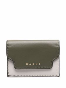 Marni portefeuille colour block pliant - Marron