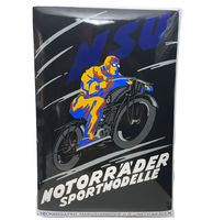 NSU Motorrader Sportmodelle Emaille Bord 68 x 47 cm