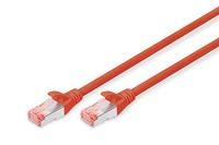 DIGITUS LAN kabel Cat 6 - 10m - RJ45 netwerkkabel - S/FTP afgeschermd - Compatibel met Cat 6A & Cat 7 - Rood