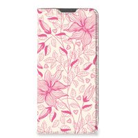 Xiaomi Redmi Note 11 Pro Smart Cover Pink Flowers - thumbnail