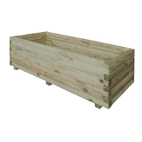 Houten bloembakken plantenbak rechthoek 60x30x30cm