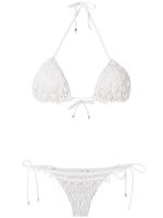 Amir Slama bikini à broderies - Blanc