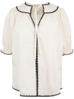 Ulla Johnson blouse Ruby à manches bouffantes - Blanc - thumbnail