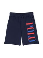 Ralph Lauren Kids short de sport à logo imprimé - Bleu